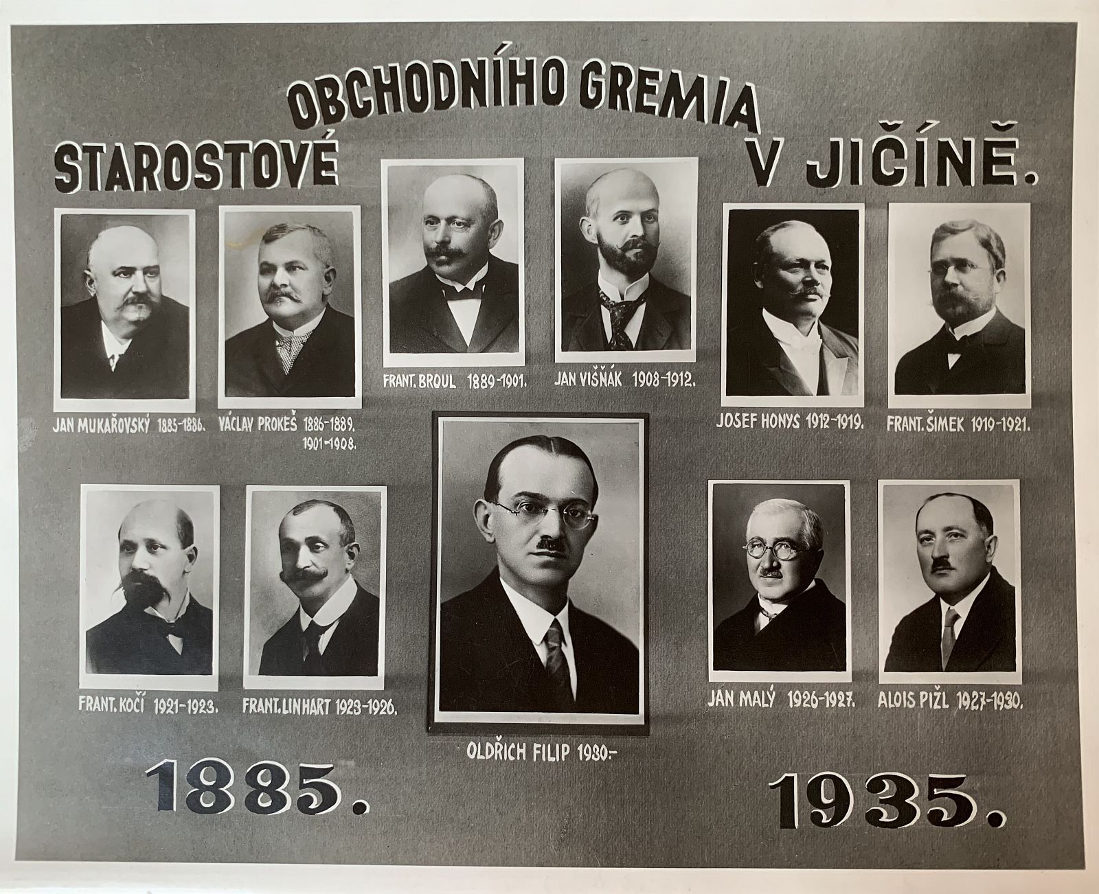 Almanach obchodního grémia v Jičíně 1885 – 1935, s. 10.